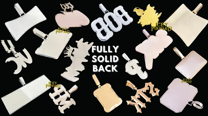 Big Baguette Iced Out Personalized Custom Name Necklace Pendant BIG N HEAVY Necklaces