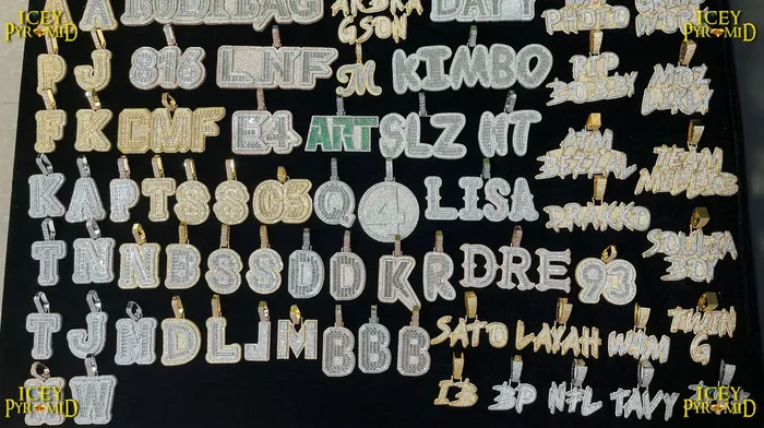 Big Baguette Iced Out Personalized Custom Name Necklace Pendant BIG N HEAVY Necklaces