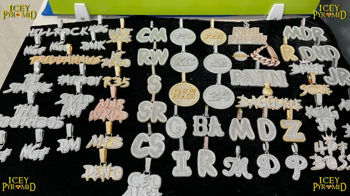 Big Baguette Iced Out Personalized Custom Name Necklace Pendant BIG N HEAVY Necklaces