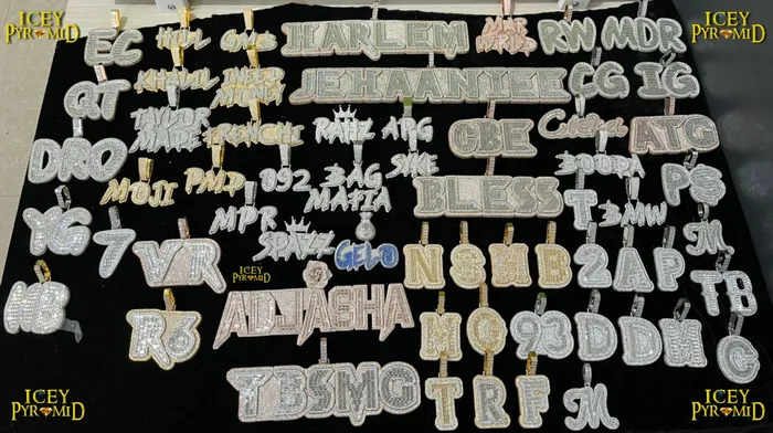 Big Baguette Iced Out Personalized Custom Name Necklace Pendant BIG N HEAVY Necklaces