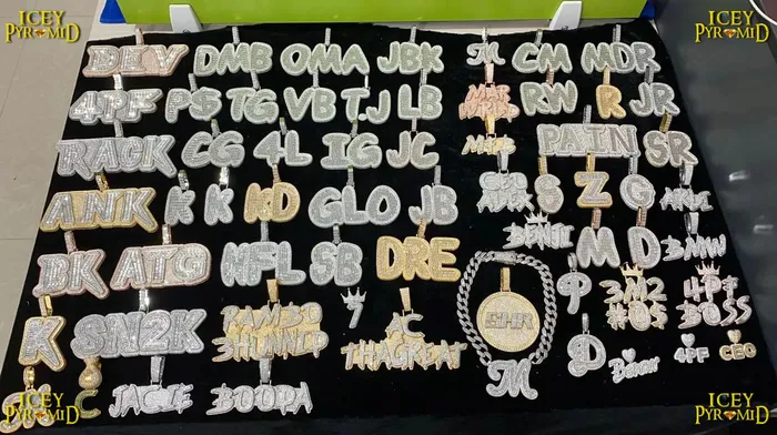 Big Baguette Iced Out Personalized Custom Name Necklace Pendant BIG N HEAVY Necklaces