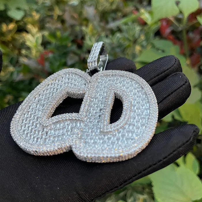 Big Baguette Iced Out Personalized Custom Name Necklace Pendant BIG N HEAVY Necklaces