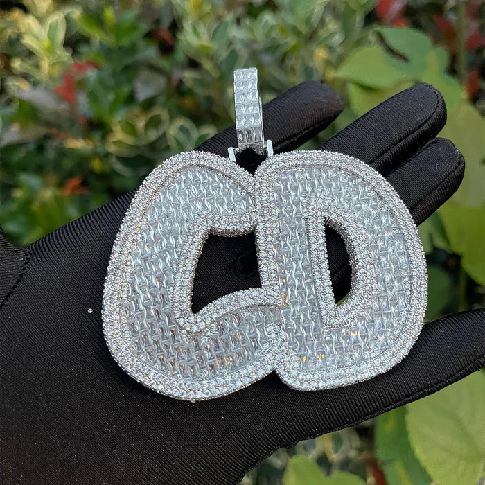 Big Baguette Iced Out Personalized Custom Name Necklace Pendant BIG N HEAVY Necklaces