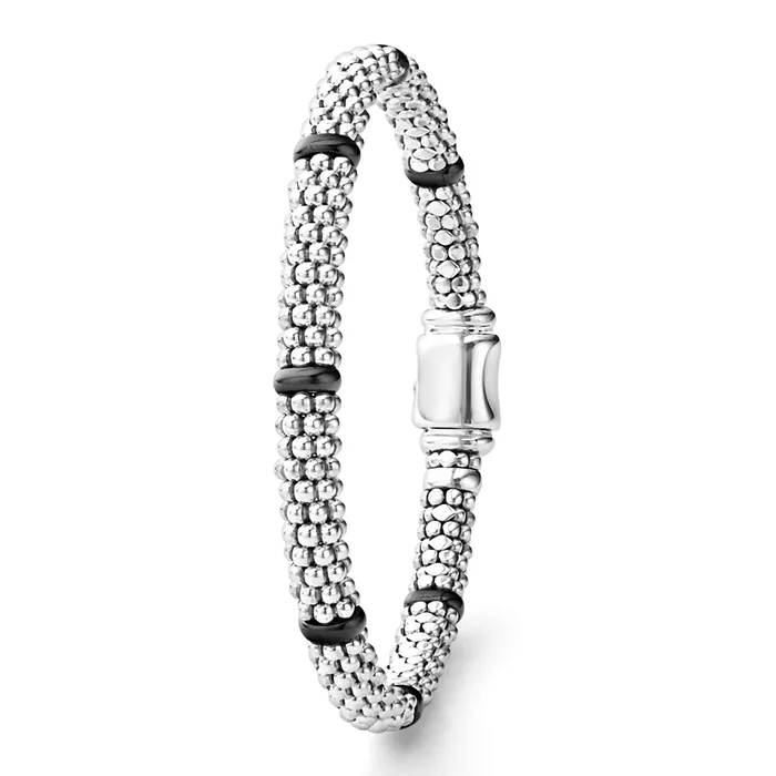 Black Caviar Ceramic Station Caviar Bracelet 6mm LAGOS Bracelets