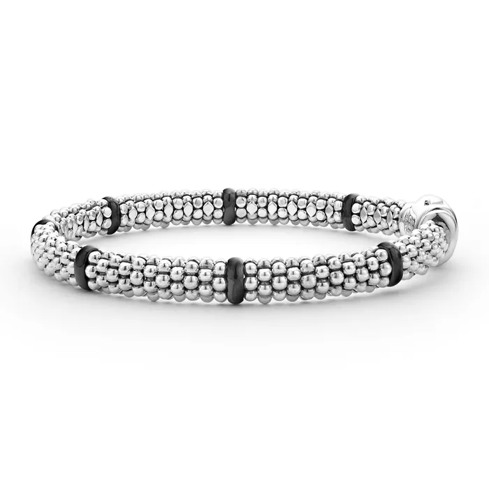 Black Caviar Ceramic Station Caviar Bracelet 6mm LAGOS Bracelets
