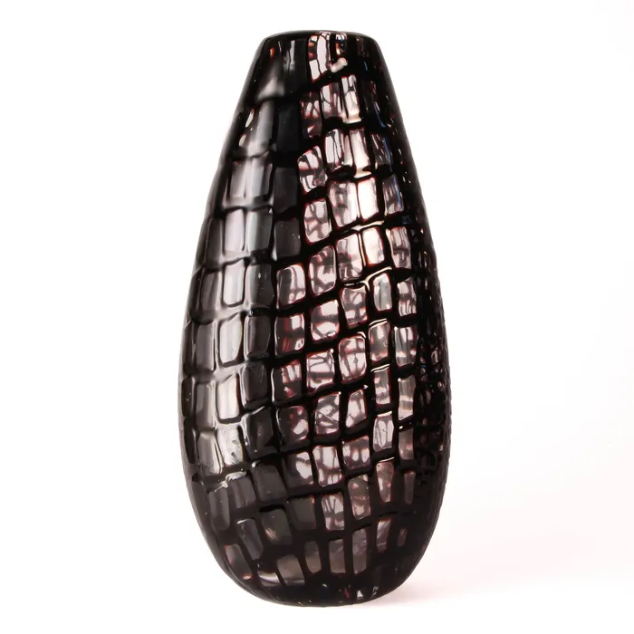 Black Knight vase Murano Glass Vittorio Ferro Rings