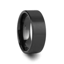 Black Tungsten Mens Wedding Band SISSYS LOG CABIN Rings
