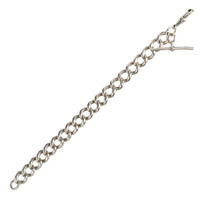 Bracelets Bell Bird Antiques Victorian era Sterling Silver Curb Link Bracelet