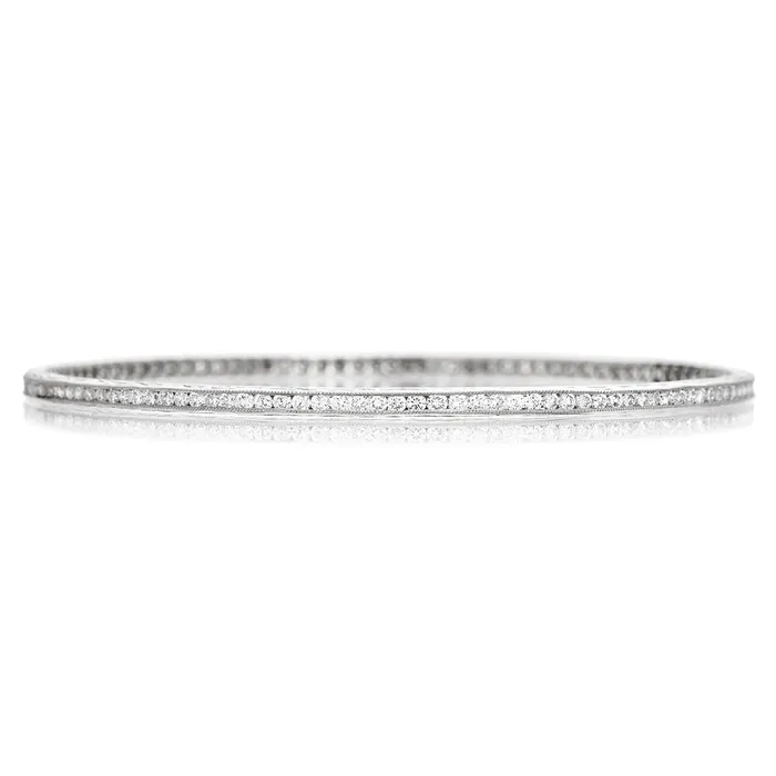 Bracelets Channel White Diamond Bangle Sethi Couture