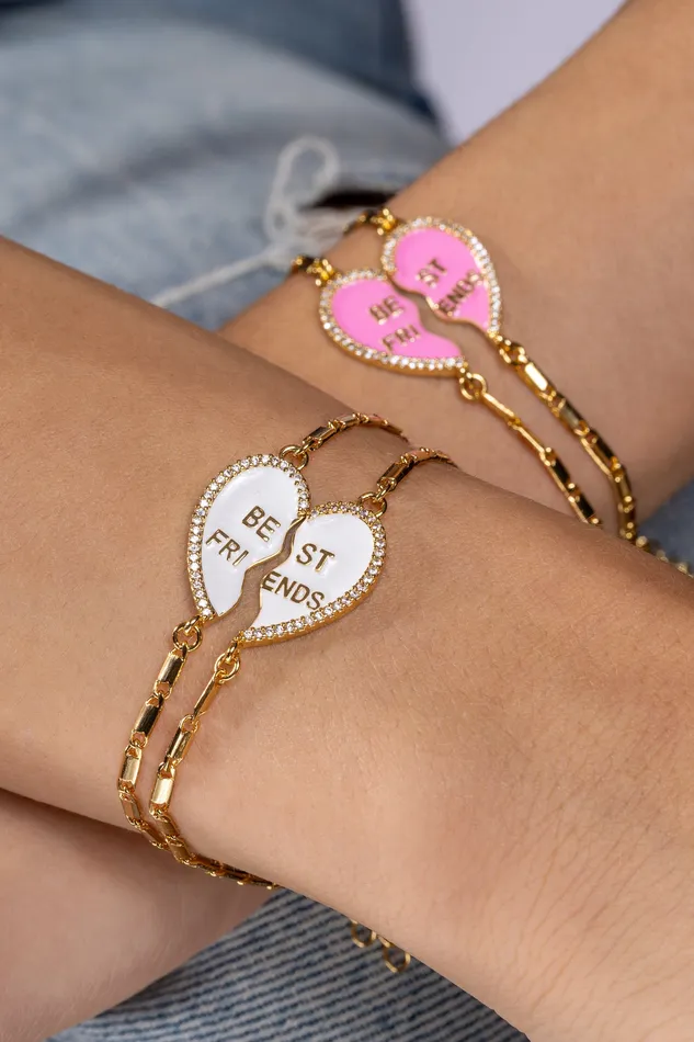 Bracelets Crystal Haze Jewelry Best friend bracelet Candy Pink