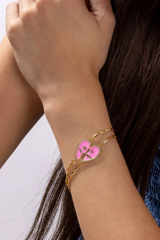 Bracelets Crystal Haze Jewelry Best friend bracelet Candy Pink