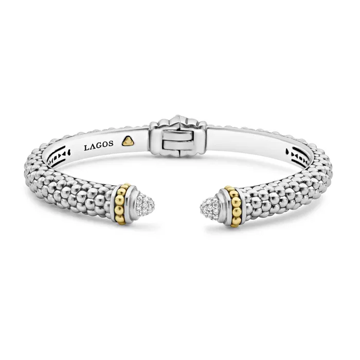Bracelets LAGOS Caviar Lux Diamond Cuff Bracelet 8mm