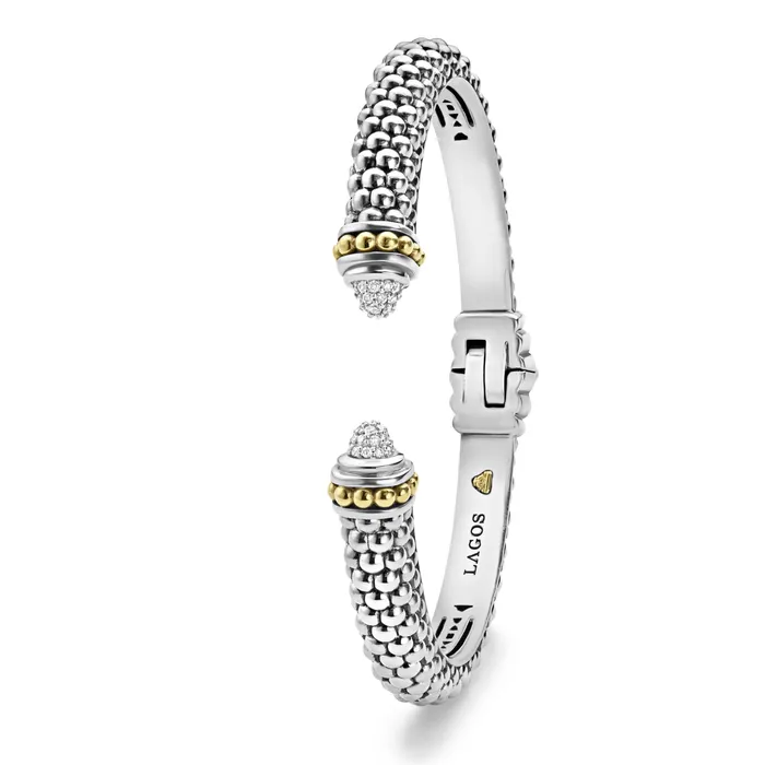 Bracelets LAGOS Caviar Lux Diamond Cuff Bracelet 8mm