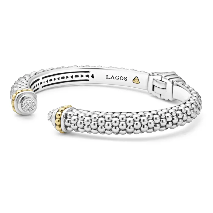 Bracelets LAGOS Caviar Lux Diamond Cuff Bracelet 8mm