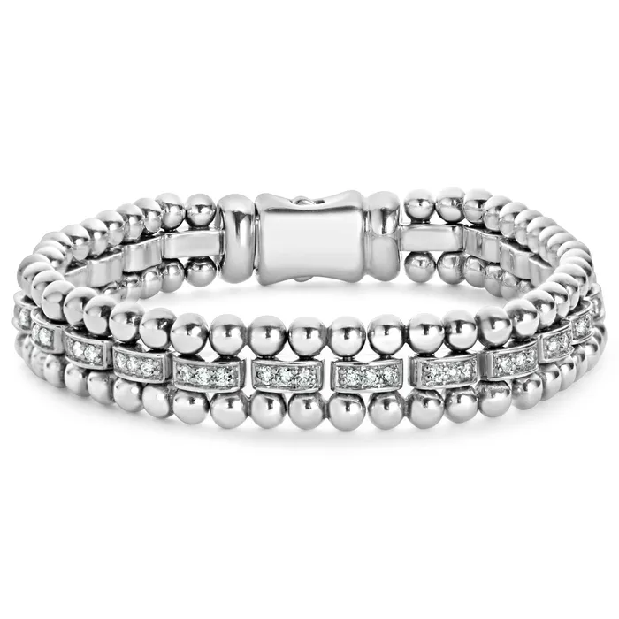 Bracelets LAGOS Caviar Spark Diamond Link Bracelet 9mm