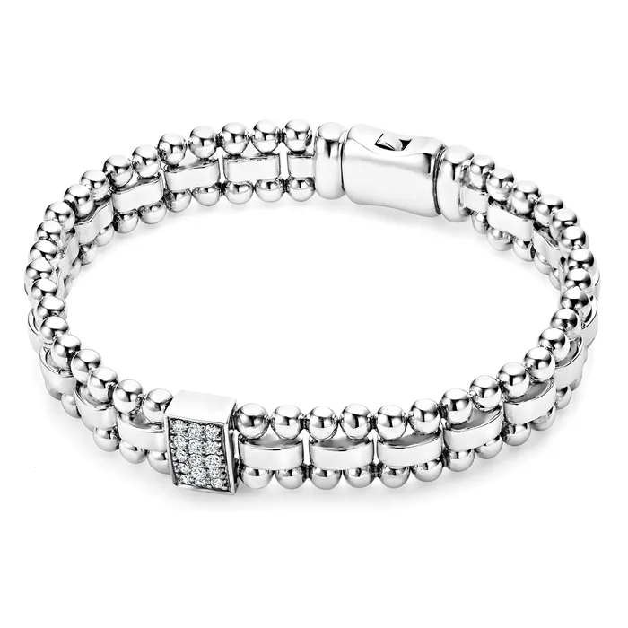Bracelets LAGOS Caviar Spark Single Station Diamond Link Bracelet