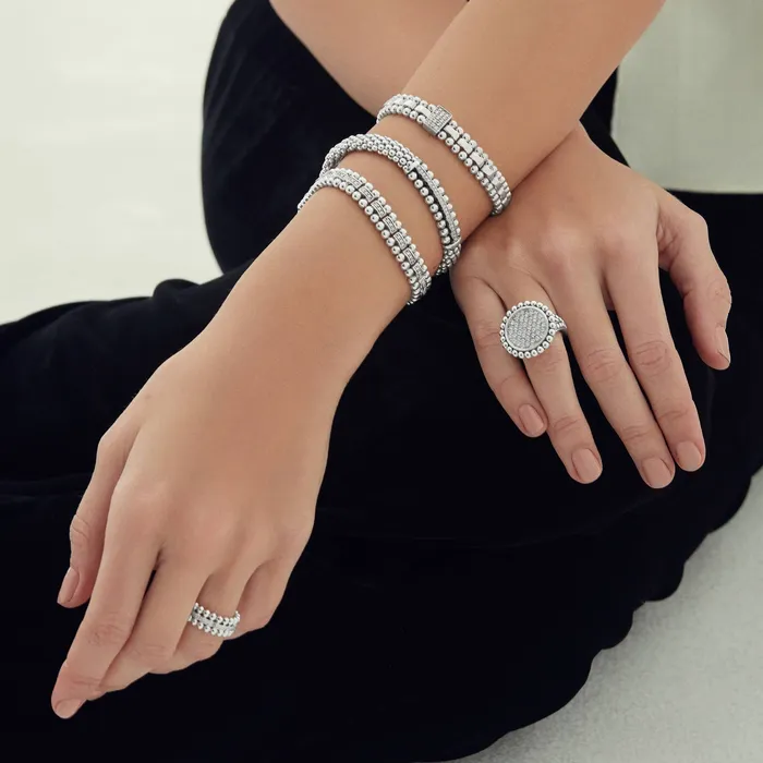 Bracelets LAGOS Caviar Spark Single Station Diamond Link Bracelet
