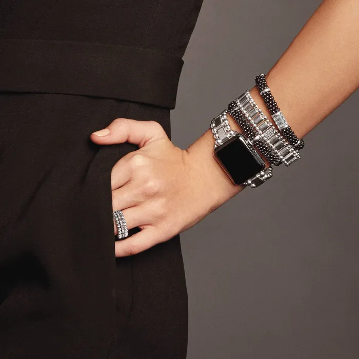 Bracelets LAGOS Caviar Spark Single Station Diamond Link Bracelet