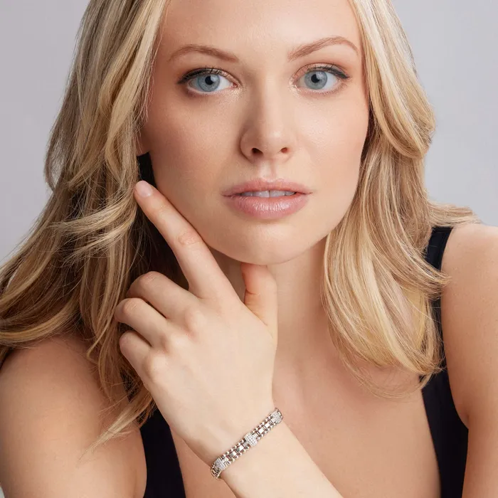Bracelets LAGOS Caviar Spark Three Station Diamond Link Bracelet