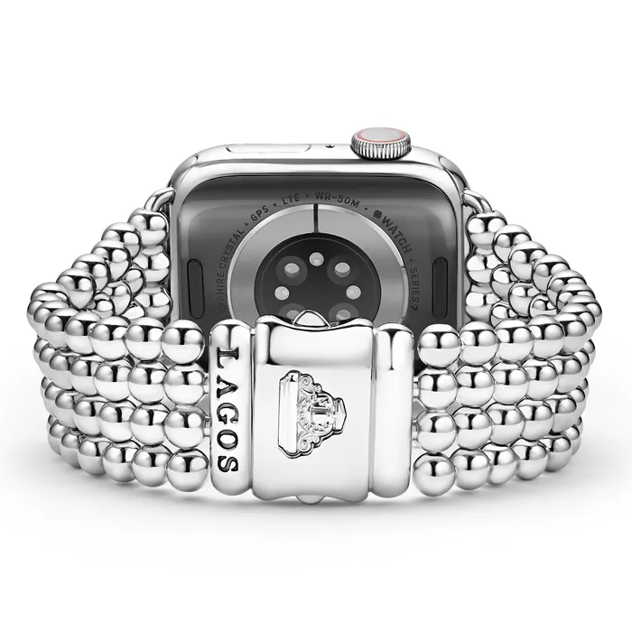 Bracelets LAGOS Smart Caviar Stainless Steel Infinite Caviar Beaded Watch Bracelet 3845mm