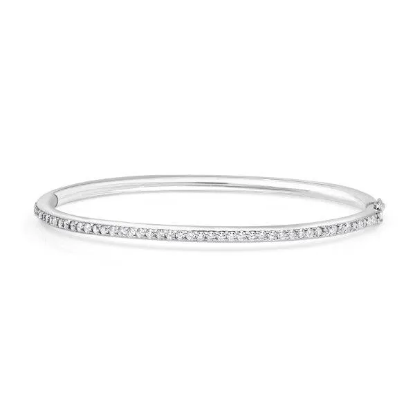 Bracelets Polachecks Collection Diamond Oval Bangle