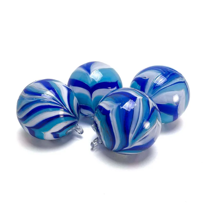 Christmas Balls with Colorful Waves La Fornasotta Necklaces