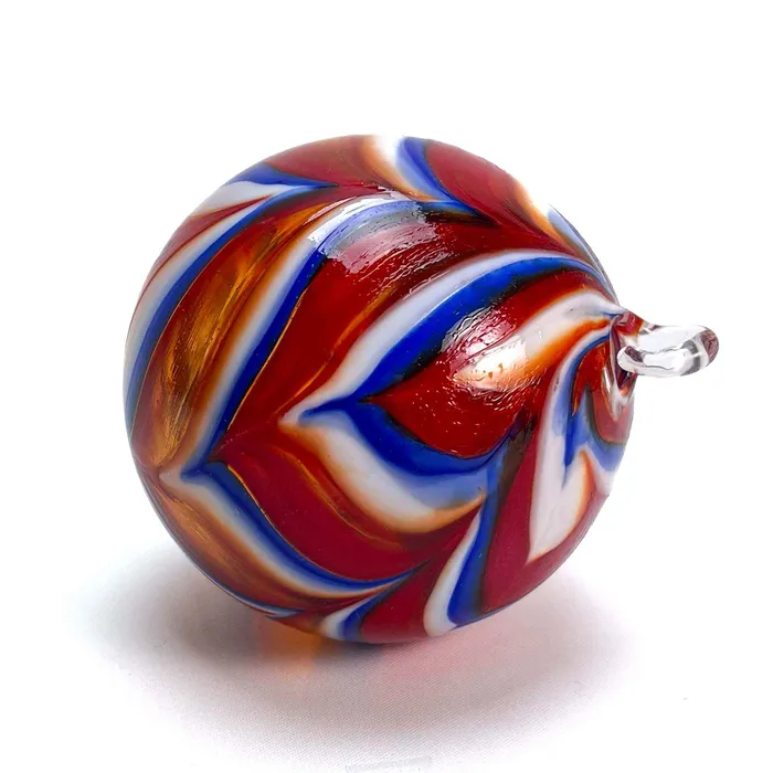 Christmas Balls with Colorful Waves La Fornasotta Necklaces