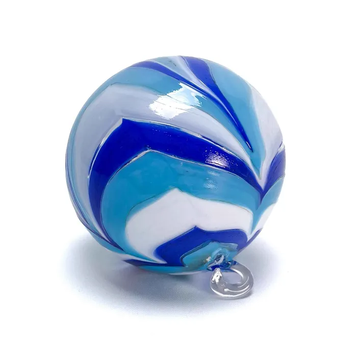 Christmas Balls with Colorful Waves La Fornasotta Necklaces