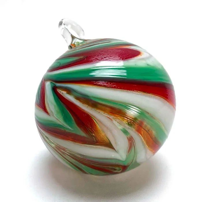Christmas Balls with Colorful Waves La Fornasotta Necklaces