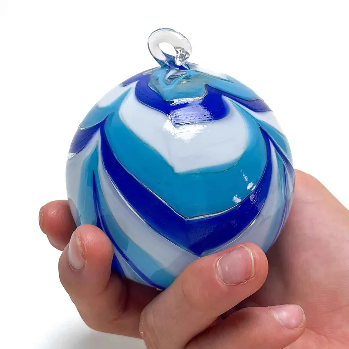 Christmas Balls with Colorful Waves La Fornasotta Necklaces