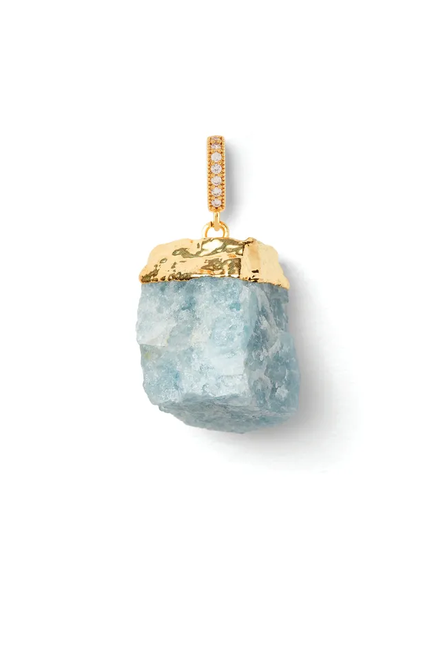 Crystal Haze Jewelry Earrings Aquamarine Pave connector