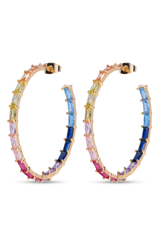 Crystal Haze Jewelry Earrings Baguette Chakra earrings