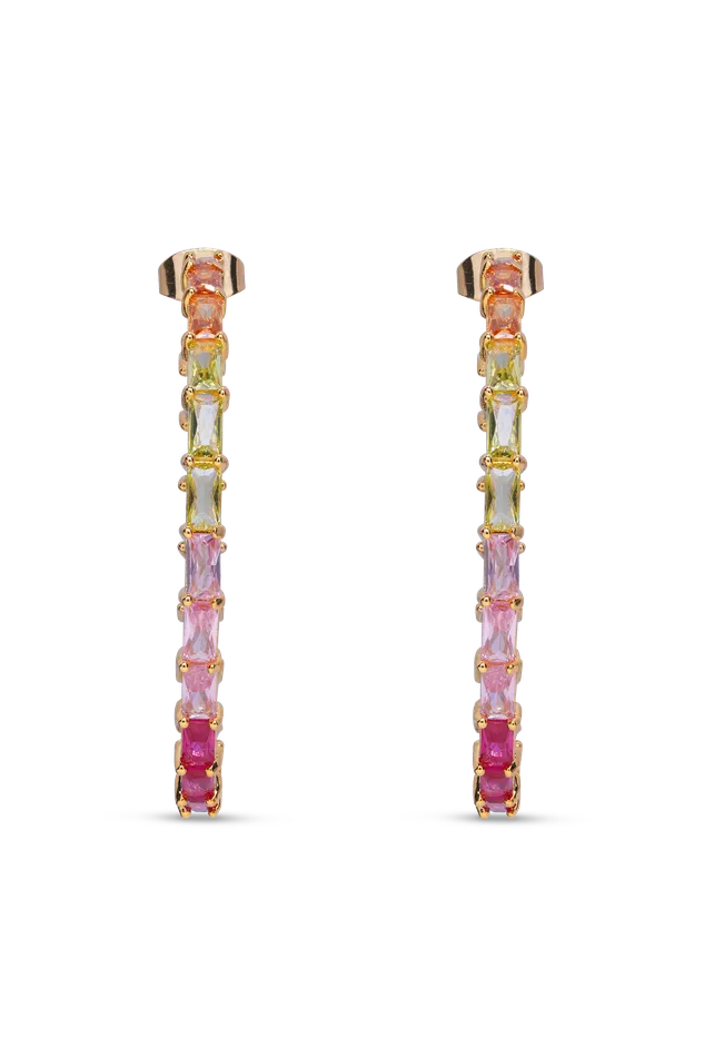 Crystal Haze Jewelry Earrings Baguette Chakra earrings