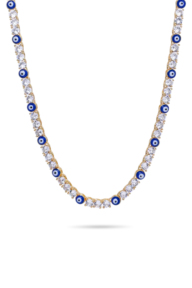 Crystal Haze Jewelry Necklaces Serena Necklace x Evil Eye Greek Blue