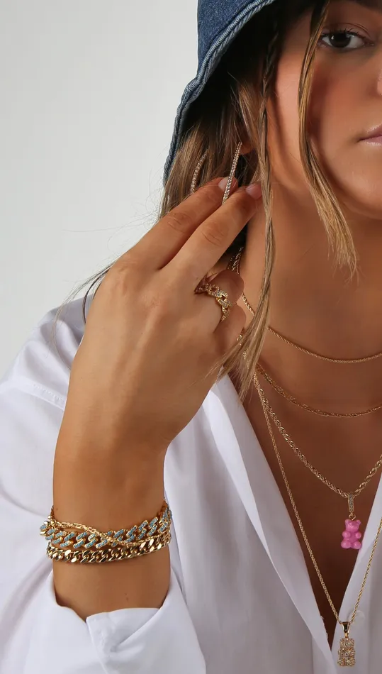 Crystal Haze Jewelry Rings Mexican chain ring Clear