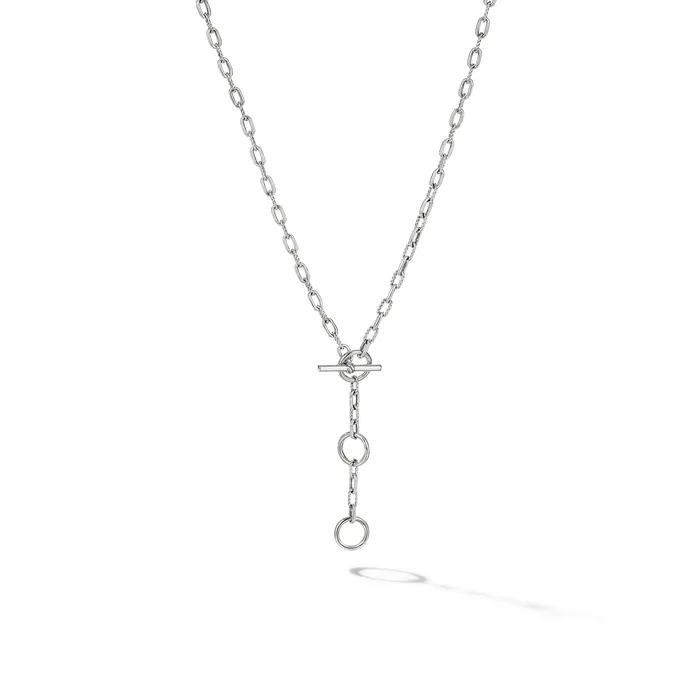 David Yurman DY Madison Three Ring Chain Necklace in Sterling Silver 3mm Rings David Yurman DY Madison Three Ring Chain Necklace in Sterling Silver 3mm Rings