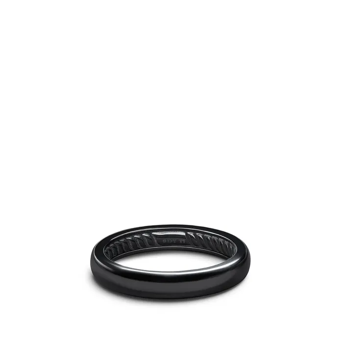 David Yurman Rings DY Classic Band Ring in Black Titanium 4mm