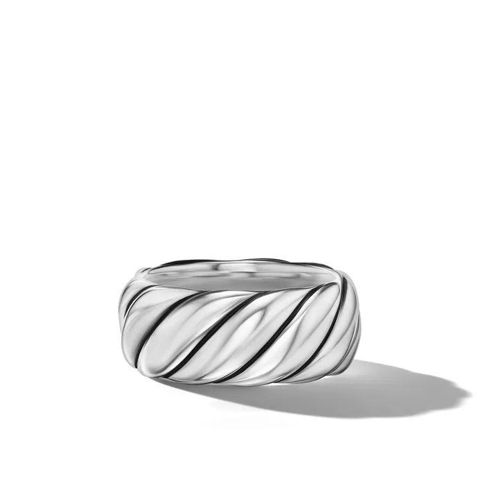 David Yurman Rings Sculpted Cable Band Ring in Sterling Silver 9mm