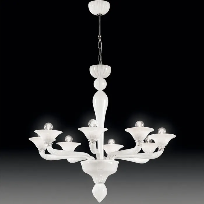 Earrings Ca dOro Chandelier Murano Glass 8 lights Voltolina