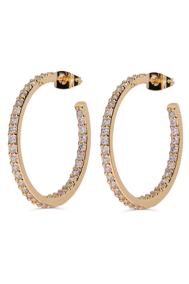 Earrings Crystal Haze Jewelry Serena Hoops Clear