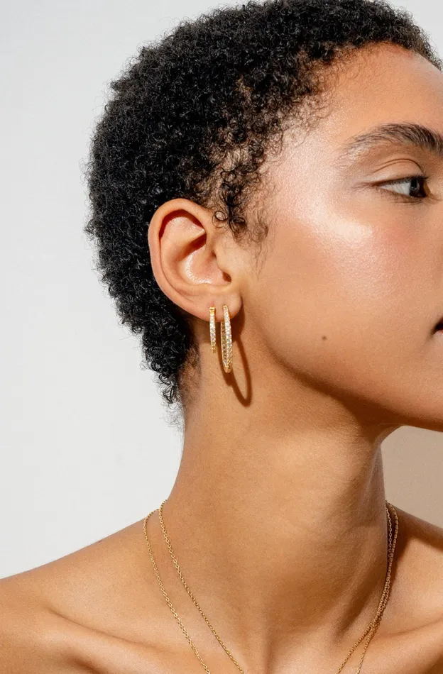 Earrings Crystal Haze Jewelry Serena Hoops Clear