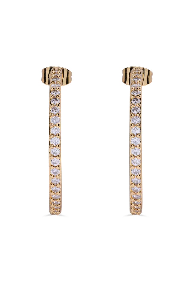 Earrings Crystal Haze Jewelry Serena Hoops Clear