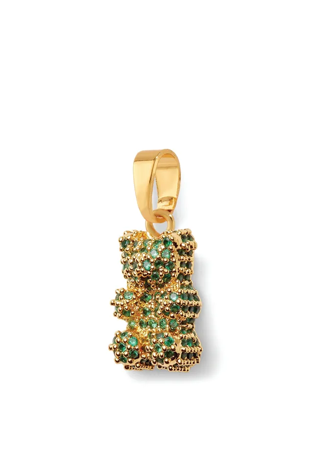 Earrings Emerald Pave Nostalgia bear Crystal Haze Jewelry