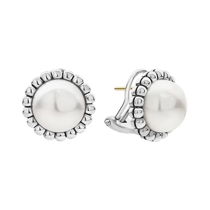 Earrings Luna Fluted Pearl Stud Earrings LAGOS