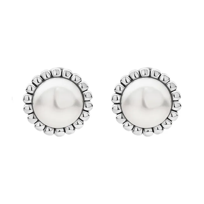 Earrings Luna Fluted Pearl Stud Earrings LAGOS