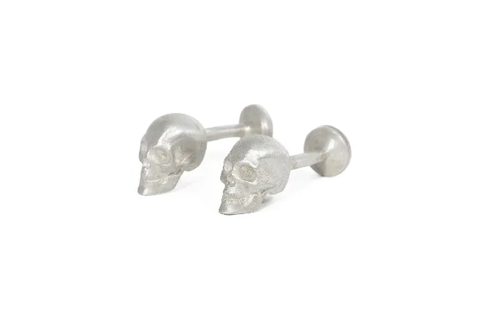 Earrings MARIA MARISCAL Mancuernillas Craneo Plata