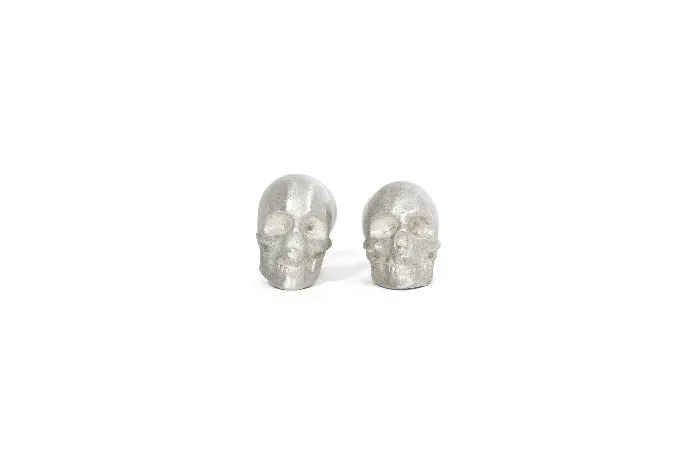 Earrings MARIA MARISCAL Mancuernillas Craneo Plata