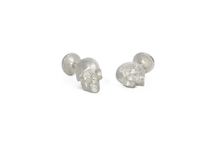 Earrings MARIA MARISCAL Mancuernillas Craneo Plata