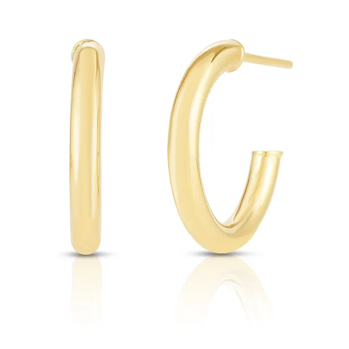 Earrings NicoleHD Jewelry 14K Gold 30mm Light Weight Hoop Earring With A Post