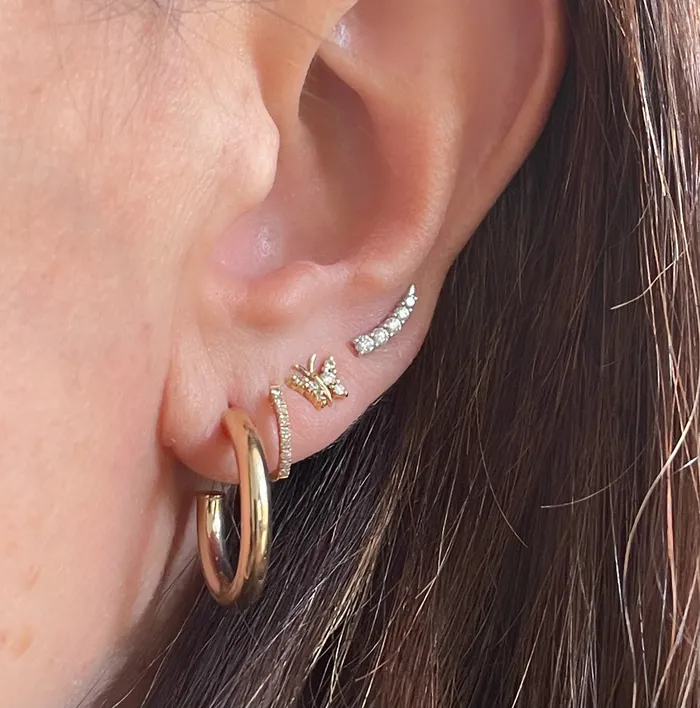 Earrings NicoleHD Jewelry 14K Gold 30mm Light Weight Hoop Earring With A Post